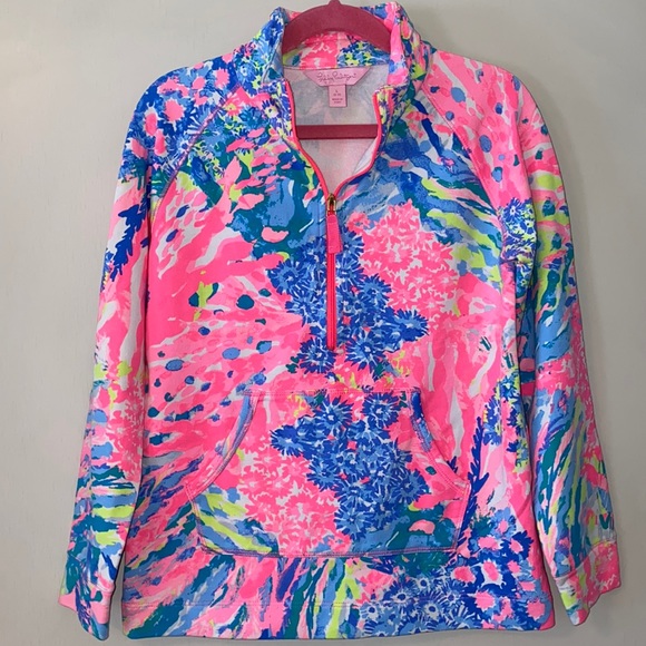 Lilly Pulitzer Other - Lilly Pulitzer 1-4 zip popover. Girls L 8/10
